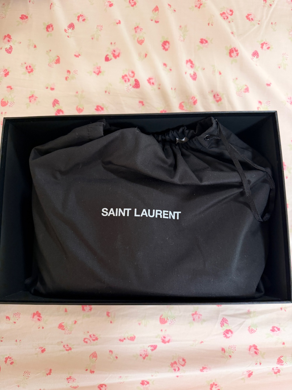 Saint Laurent Black Leather Crossbody with Gold YSL Logo - Picture 2 of 5